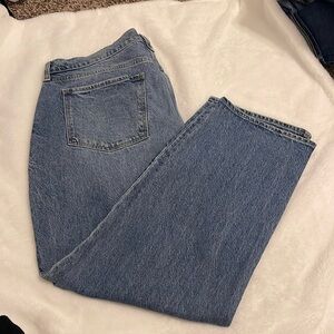 Old Navy slouchy straight high rise jeans size 16 petite